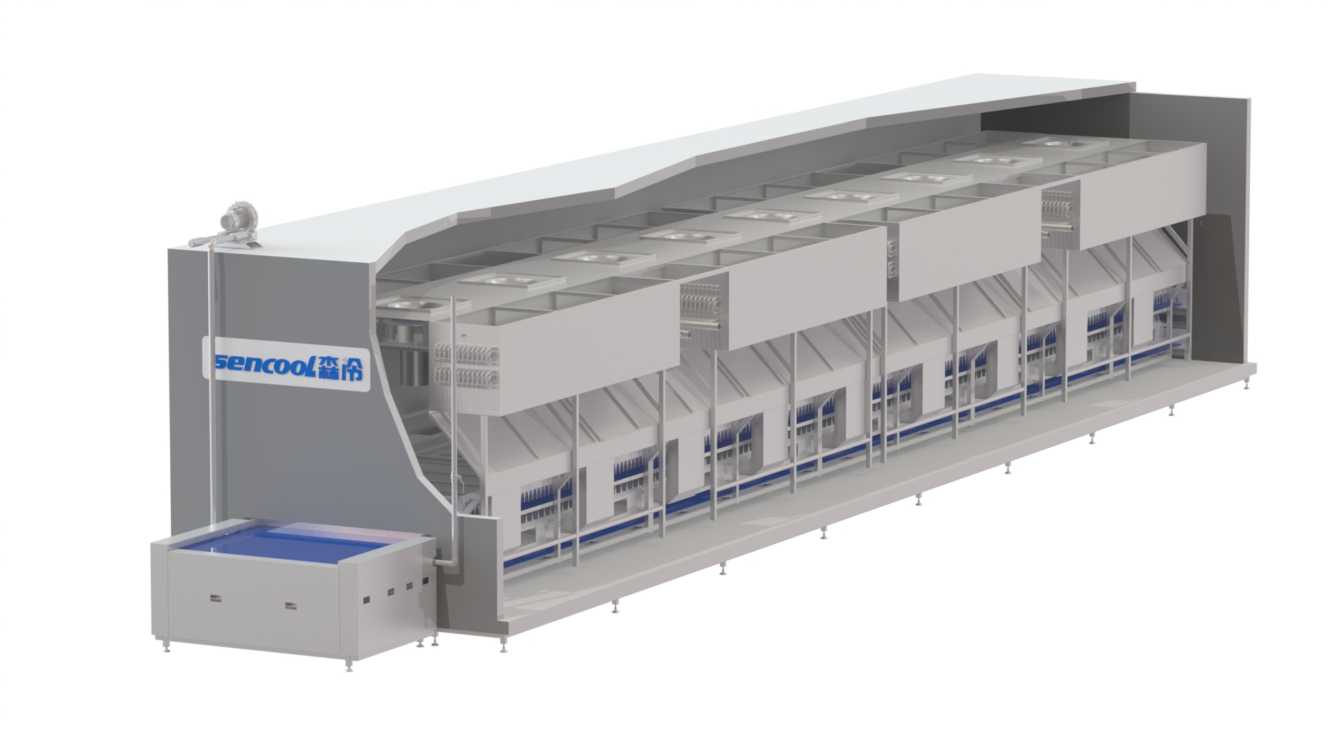 高效對撞網(wǎng)帶速凍機